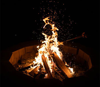 Bonfire Activity near Dhom Dam, Wai Nakshatra Resort